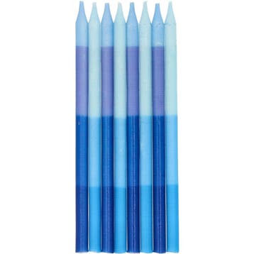 Blauwe Kaarsen 8st, Verzenden