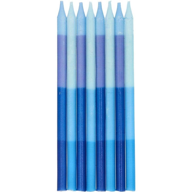 Blauwe Kaarsen 8st, Hobby & Loisirs créatifs, Articles de fête, Envoi