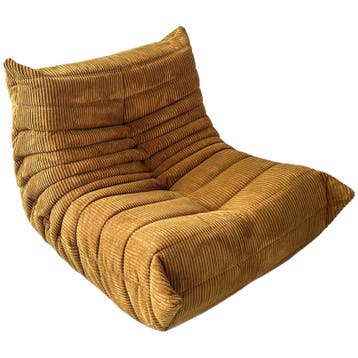 Togo Sessel Cord Sandbraun Van Michel Ducaroy, Maison & Meubles, Verzenden
