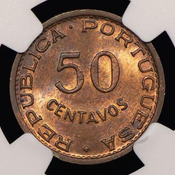 Portugees Kaapverdië. Republic. 50 centavos 1968 - NGC - MS