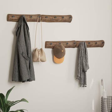 vidaXL Hanger Bruin 50 x 8 x 12 cm Massief Gerecycleerd Hout, Verzenden, Nieuw