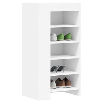 vidaXL Schoenenkast 52x37,5x100 cm bewerkt hout wit, Verzenden