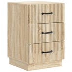 vidaXL Nachtkastje Sonoma Eiken 43 x 41 x 63,5 cm Bewerkt, Verzenden, Nieuw