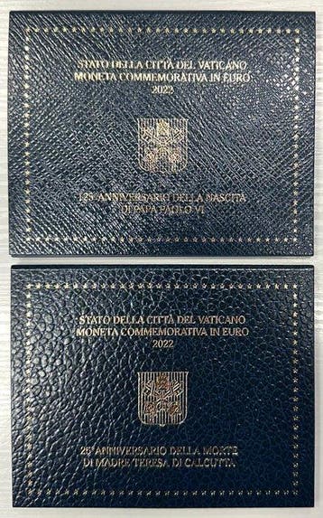 Vatican. 2 Euro 2022 Paul VI + Mère Teresa (2 monnaies)
