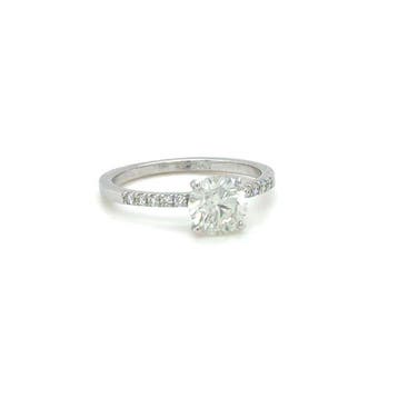 Verlovingsring - 14 karaat Witgoud - 1.44ct. tw. Diamant