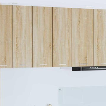 vidaXL Hangkast 2 st Sonoma Eik en Wit Bewerkt hout, Verzenden, Nieuw