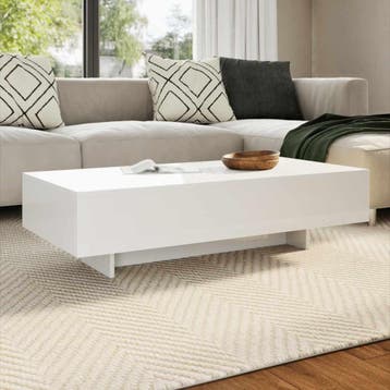 vidaXL Salontafel hoogglans wit, Verzenden, Nieuw