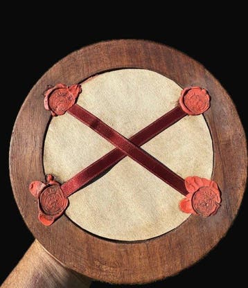 Reliekhouder - Glas, Textiel, Hout - 1850-1900 - Heilige, Antiek en Kunst