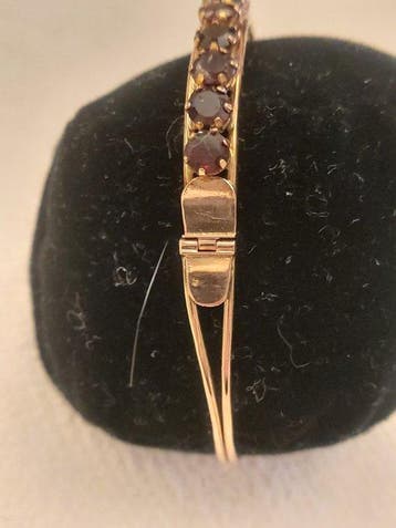 Armband - 14 karaat Geel goud Granaat - Grote Victoriaanse