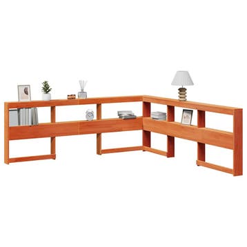 vidaXL Boekenkast Hoofdeinde L-vormig 180 cm grenenhout, Verzenden, Nieuw