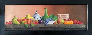 Ben Oude Breuil (1949) - Fruitstilleven met Chinese