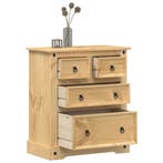 vidaXL Ladekast Corona 80x43x91 cm massief grenenhout, Verzenden, Nieuw