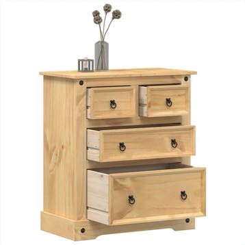 vidaXL Ladekast Corona 80x43x91 cm massief grenenhout, Verzenden