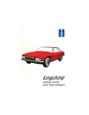 1972 DE TOMASO LONGCHAMP ONDERDELENBOEK ITALIAANS & ENGELS, Ophalen of Verzenden
