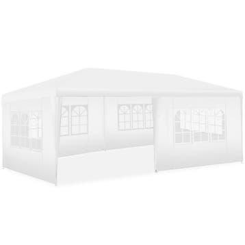 Paviljoen Novara met 5 zijpanelen, waterdicht, 6x3m - wit, Verzenden, Nieuw