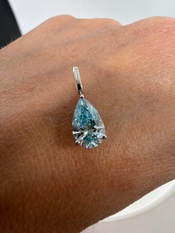 Zonder minimumprijs - Hanger - 14 karaat Witgoud - 1.00ct.