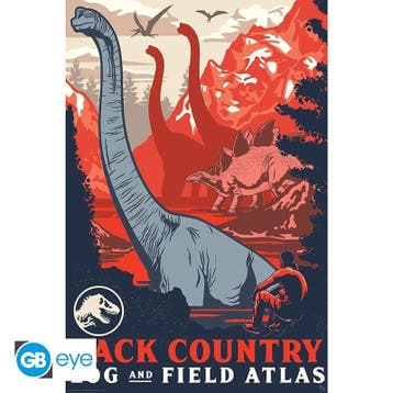 Jurassic Park Back Country Poster 91.5 x 61 cm, Collections, Ophalen of Verzenden