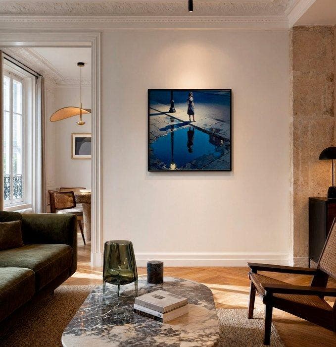 Le Yack - Blue Reflection - Hand-signed, Antiquités & Art, Art | Peinture | Moderne