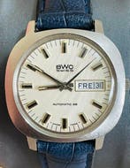 BWC-Swiss - Bayer Automatic 25 Day-Date 1960-1969 Men, Handtassen en Accessoires, Horloges | Heren, Nieuw