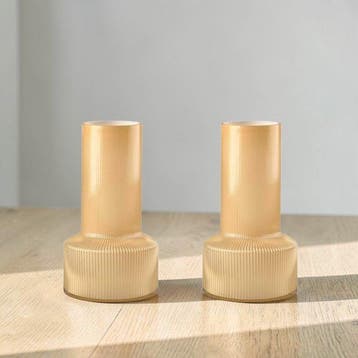 Villa Collection - Vaas (2) - Hvils Vase - Glas - 2 stuks -
