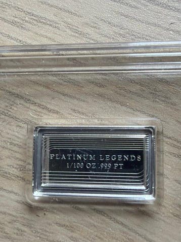 Wereld. Platin Bar Panda , 1/100 oz (.999) Platin (Zonder