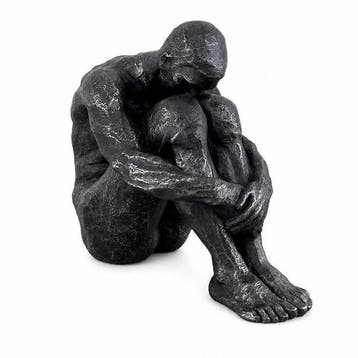 sculptuur, Abstract Sitting Man Sculpture Modern Thinker