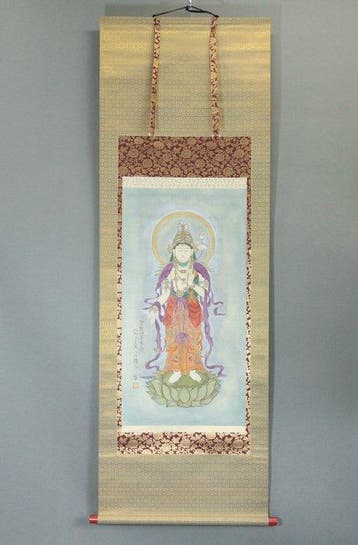 Hangende rol Sho Kannon Bosatsu boeddhistische godheid;
