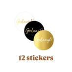 12x Sticker - GESLAAGD - 4cm - sluitsticker - cadeaustick..., Hobby en Vrije tijd, Stickers en Plaatjes, Ophalen of Verzenden