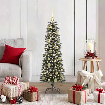 vidaXL Kunstkerstboom met 150 LED Groen 120 cm PVC en, Verzenden, Nieuw