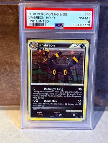 Pokémon - 1 Graded card - Noctali 10/90 Foil - PSA 8 -