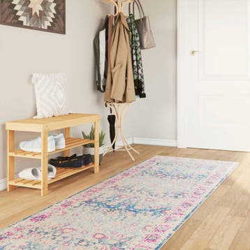 vidaXL Vloerkleed wasbaar 80x300 cm meerkleurig, Verzenden