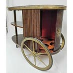 Chariot de service - Bois, Laiton, Métal - Raro chariot-bar