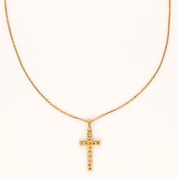 Collier avec pendentif - 18 carats Or jaune Diamant
