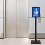 vidaXL Pedestal Poster Stand Zilver a4 Gevoerd Gietijzer, Verzenden