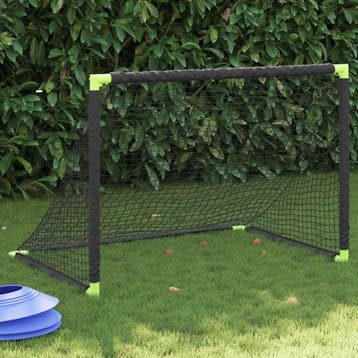 vidaXL Kindervoetbaldoel inklapbaar 90x64x64 cm zwart, Verzenden