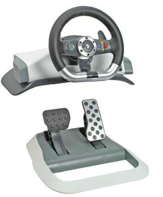 Microsoft Xbox 360 Wireless Racing Stuur V2 Blauw, Games en Spelcomputers, Spelcomputers | Xbox 360, Zo goed als nieuw, Ophalen of Verzenden