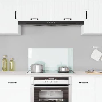 vidaXL Spatscherm keuken 80x40 cm gehard glas melkwit, Verzenden