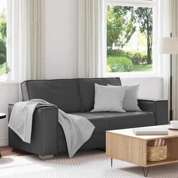 vidaXL Loveseat Grijs 180 cm Kunstleer, Huis en Inrichting, Zetels | Zetels, Verzenden, Nieuw
