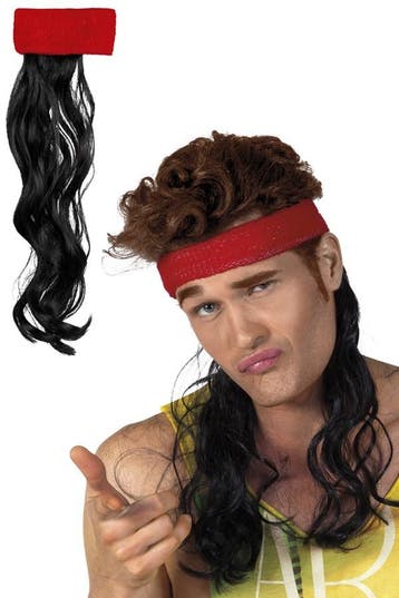 KIMU® Hoofdband Matje Zwart Haar Zweetband Rood Pruik Mullet, Kleding | Dames, Ophalen of Verzenden, Nieuw