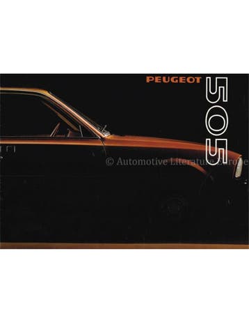 1980 PEUGEOT 505 BROCHURE NEDERLANDS, Ophalen of Verzenden, Nieuw