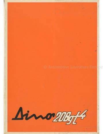 1975 FERRARI DINO 208 GT4 INSTRUCTIEBOEKJE 102/75