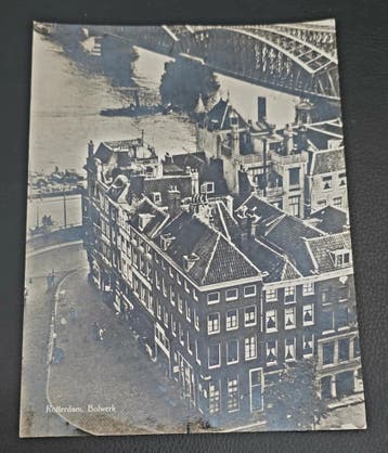 Oude foto Rotterdam Bolwerk ca. 1925–1940 – Willemsbrug –, Cd's en Dvd's, Verzenden, Gebruikt