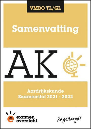ExamenOverzicht - Samenvatting Aardrijkskunde VMBO TL/GL, Verzenden, ExamenOverzicht