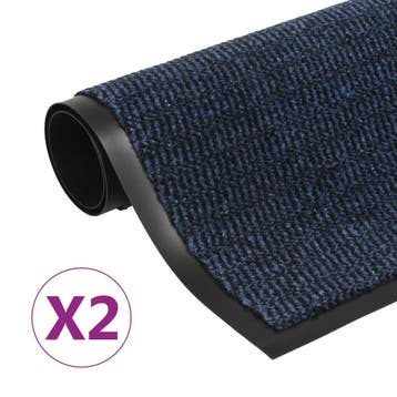 vidaXL Droogloopmatten 2 st rechthoekig getuft 40x60 cm, Verzenden, Nieuw