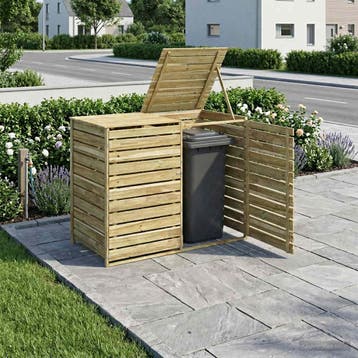 vidaXL Containerombouw voor 2 bakken 240 L Geïmpregneerd, Doe-het-zelf en Bouw, Verzenden