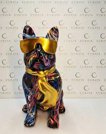 Beeldje - Lotto di 2 articoli. 2 Bulldog Francesi Decorativi