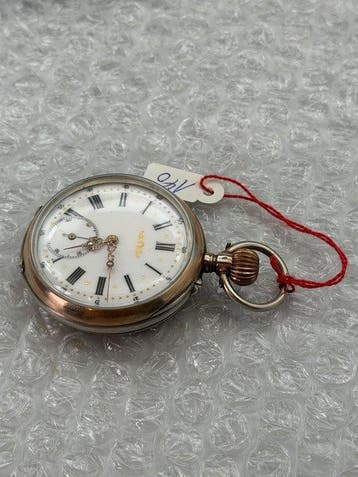 Mentor - Antique Swiss Pocket Watch – Galonné 800 Silver –, Nieuw