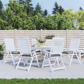 vidaXL Stoelkussens 6 st 50x50x7 cm oxford stof grijs, Verzenden, Nieuw