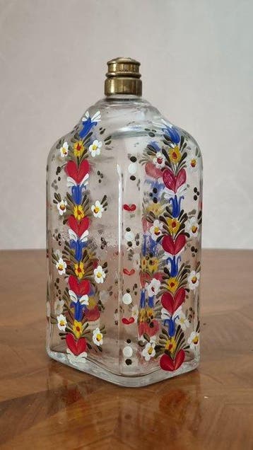 Flacon - Geen reserve - Glas - vintage tiroler decor