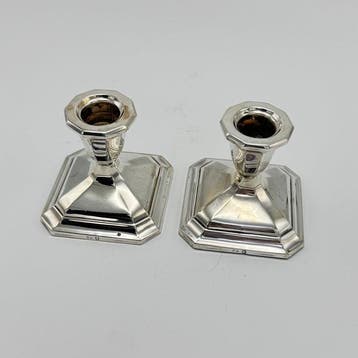 Hans Jensen & Co - Kaarsenhouder (2) - .830 zilver - Zilver
